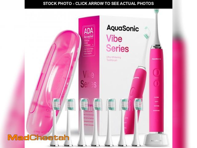 Lot 74-12111347 - Aquasonic Vibe Series Ultra-Whitening Toothbrush Ã¢â¬â ADA Accepted Electric Toothbrush - 8 Brush...
