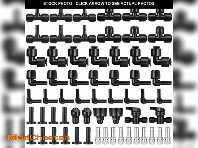 Lot 74-14208720 - FOGWOWO 86 Pack 1/4" Reptile Mister System Reptile Mister Nozzle Kit,360 Degree Adjustable 1/4 Misti...