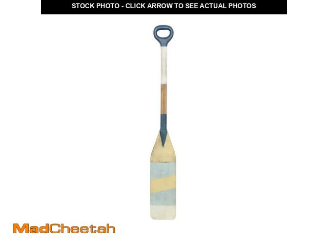 Lot 74-14356812 - Litton Lane 6 in. x 41 in. Wooden Multi Colored Novelty Canoe Oar Paddle Wall Decor with Arrow and S...