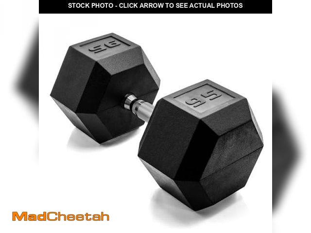 Lot 74-12163515 - CAP Barbell Cap 80 LB Coated Hex Dumbbell Weight, New Edition, Black, (SDRIS-80) - UNUSED