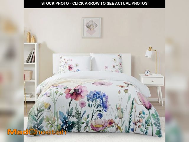 Lot 74-14385466 - Style Quarters Duvet Cover Queen-100% Washed Microfiber Duvet Cover Set with Zipper Corner Ties 3PCS...
