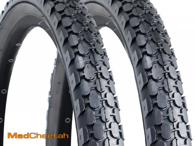 Lot 74-12043931 - Hycline 2 Pack Bike Tire,24x2.125 Inch Folding Replacement Tire for Beach Cruiser Bicycle-Black Pair...
