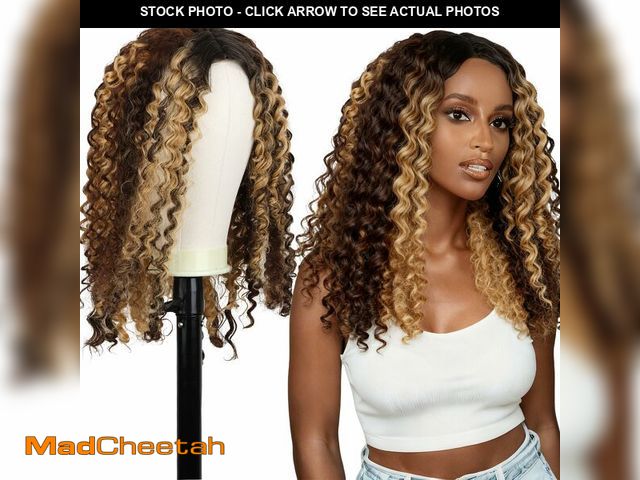 Lot 74-14213418 - SHESHAIR Long Wigs for Black Women 20 Inch Deep Wave Wig 180% Density Wear Glueless Wig Machine Made...
