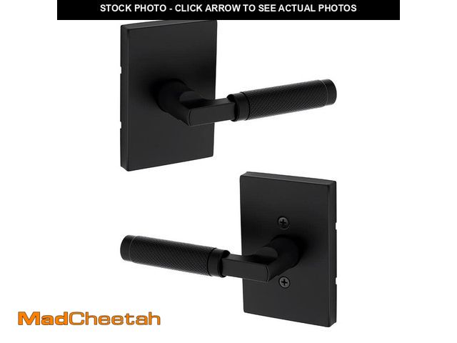 Lot 74-12746025 - Kwikset Prava Matte Black Hall/Closet Reversible Door Handle - UNUSED