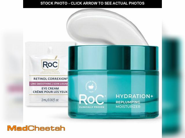 Lot 74-14431309 - RoC Hydration+ Hyaluronic Acid Moisturizer Face Cream Fragrance Free Sensitive Face Moisturizer with...