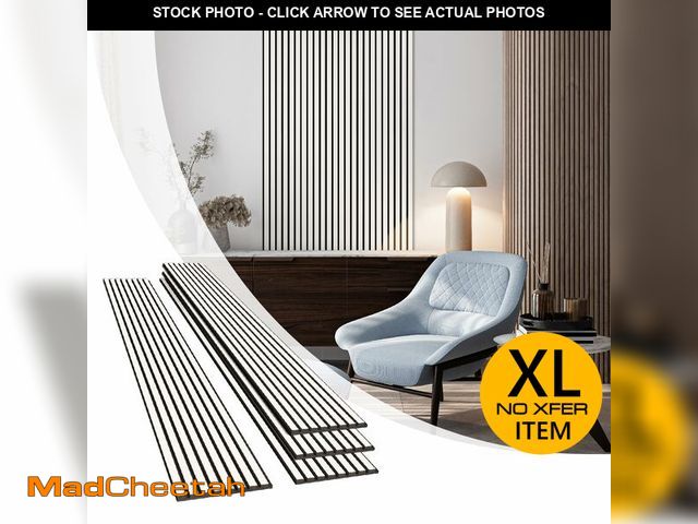 Lot 74-12784774 - Olanglab Wood Slat Wall Panels, Wooden Acoustic Wall Panels, 94.5"x12.6" Each 3D Wall Panels for Int...