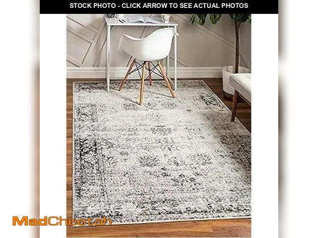 Lot 74-12430272 - Unique Loom Sofia Collection Area Rug - Casino (8' x 8' Square, Gray) - UNUSED