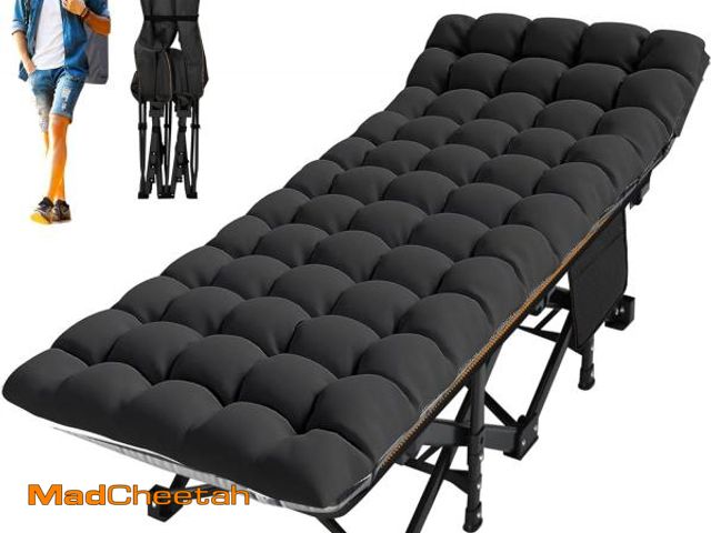 Lot 74-12515521 - SLSY Folding Bed with 3.3 Inch 2 Sided Mattress &amp; Carry Bag for Adults &amp; Kids, Camping Cot, ...