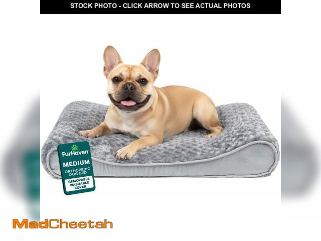 Lot 74-14581845 - FurHaven Orthopedic Dog Bed for Medium Dogs, Luxe Lounger Contour Mattress with Solid Orthopedic Foa...