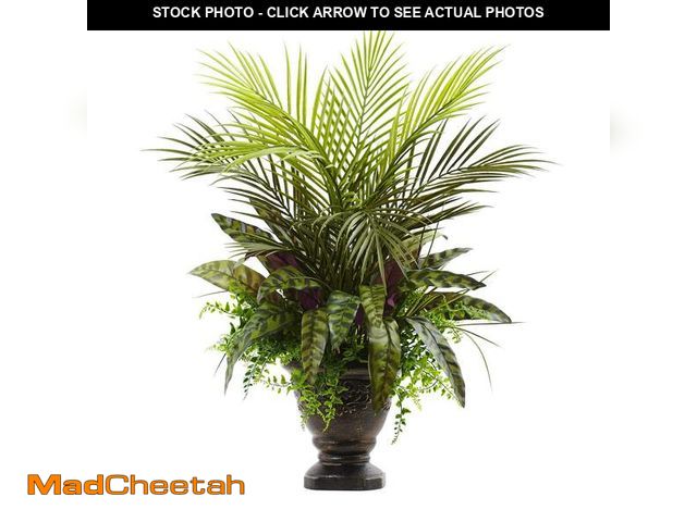Lot 74-13844723 - Nearly Natural 27in. Mixed Areca Palm, Fern &amp; Peacock with Planter - UNUSED
