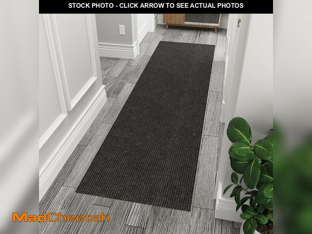 Lot 74-12760395 - Ottomanson 2'7" x 6' Hallway Runner with Scraper Pile - Extra Durable Non-Slip Rug Mat for Indoor &a...