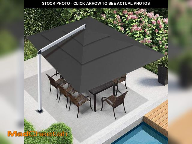 Lot 74-12200875 - EliteShade USA Atlas 3-Tier 10x13FT Full Aluminum Cantilever Patio Umbrella for Outdoor restaurant G...