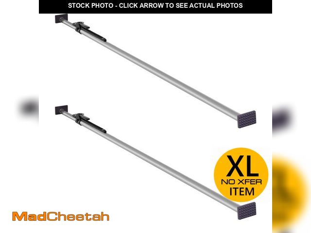 Lot 74-13769104 - SKYSHALO Ratcheting Cargo Bar, Adjustable 89-104 in. Heavy-Duty Steel Stabilizer w/ Non-Slip Pads, T...