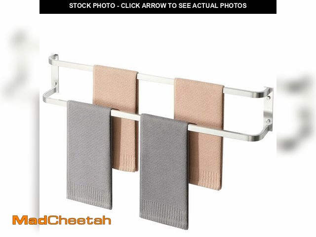 Lot 74-13819891 - Alise Double Towel Bars 32 Inch, Double Towel Rack for Bathroom Stainless Steel Bathroom Towel Rack ...