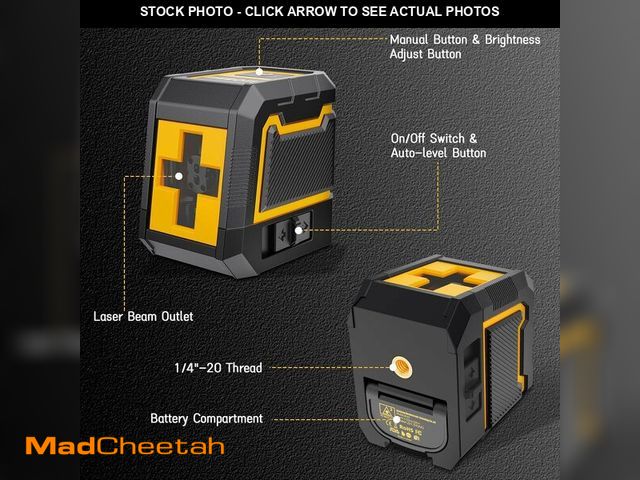 Lot 74-13129659 - MYWISH 82 ft. Green Cross-Line Laser Level - UNUSED
