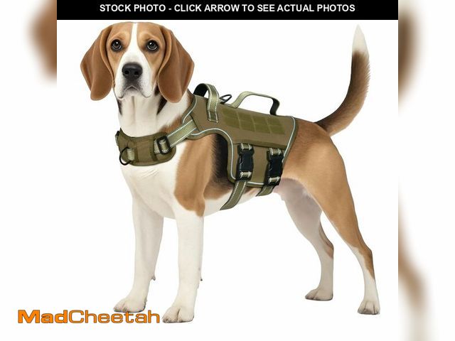 Lot 74-13548963 - Tactical Dog Harness Medium Sized, Heavy Duty No Pull Dog Harness with Handle, Easy On and Off Servi...