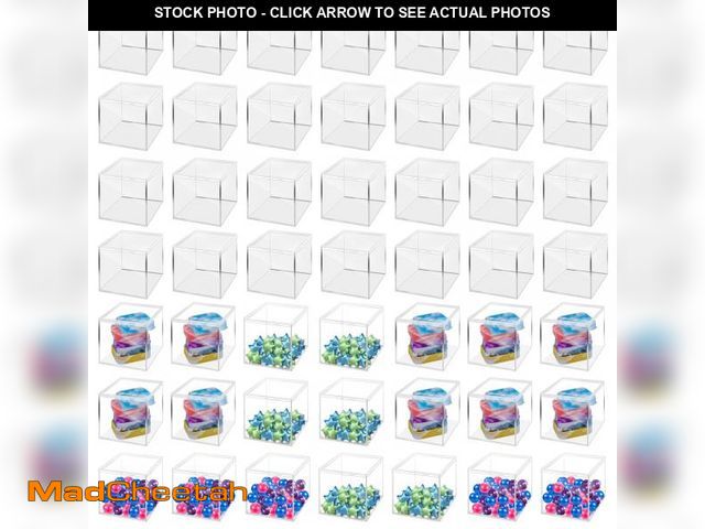 Lot 74-12115799 - Hldgras 18Pack 3x3x3 Inches Acrylic Containers Clear Box with Lids for Display Acrylic Gift Box &amp...