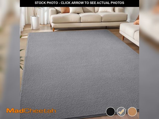 Lot 74-12548981 - Nefoso Low Pile Area Rug, 8ft x 10ft Soft Fluffy Area Rugs for Living Room Bedroom Decor Carpet, Lig...