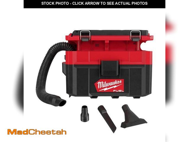 Lot 74-12592660 - *BENT* Milwaukee M18 FUEL PACKOUT 18-Volt Lithium-Ion Cordless 2.5 Gal. Wet/Dry Vacuum (Vacuum-Only)...