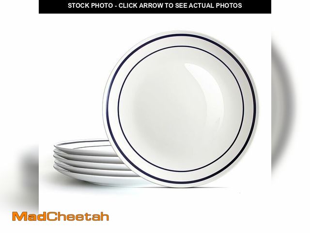 Lot 74-14274471 - YFWOOD Ceramic Dinner Plates Set Of 6, 10.5 Inch Kitchen Dish Set, Contemporary Round Porcelain Tabl...