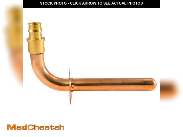 Lot 74-14596111 - Apollo 8 in. x 3/4 in. Copper PEX-A Expansion Barb Stub-Out 90-Degree Elbow with Flange - UNUSED