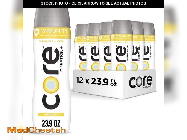 Lot 74-13064024 - CORE Hydration+ Immunity, Lemon Extract Nutrient Enhanced Water with Vitamin C and Zinc, 23.9 Fl Oz ...