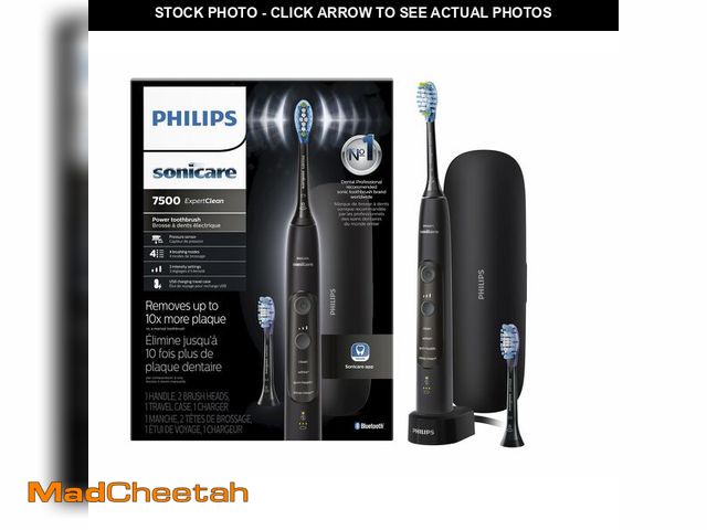 Lot 74-12704719 - Philips Sonicare ExpertClean 7500 Black, Rechargeable Electric Power Toothbrush, HX9690/05 - USED