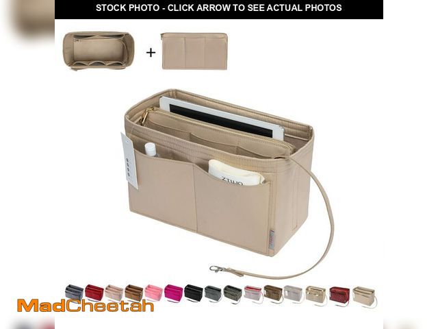 Lot 74-13632459 - ZTUJO Purse Organizer Insert, Felt Bag Organizer with Metal Zipper, Handbag &amp; Tote Shaper, For S...