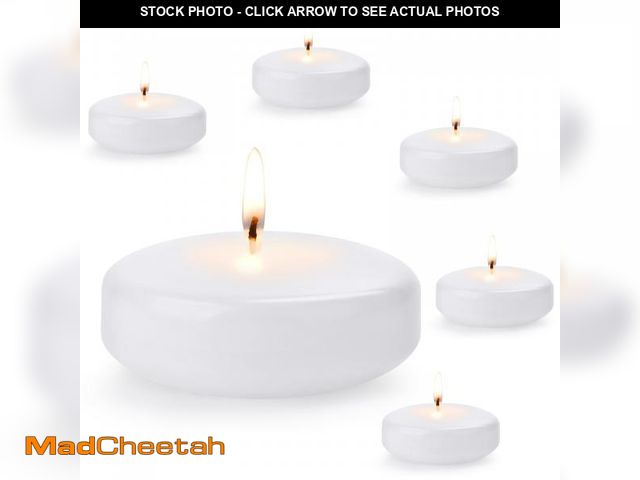 Lot 74-12110373 - 3 inch Floating Candles,36Pack White Dripless Wax Unscented Wax 13-15Hours Burning, Wedding Party Ca...