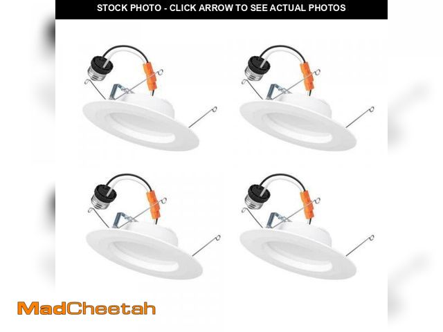 Lot 74-12410244 - Commercial Electric 5/6 in. Integrated LED Recessed Retrofit Light Trim with Selectable Color Temper...