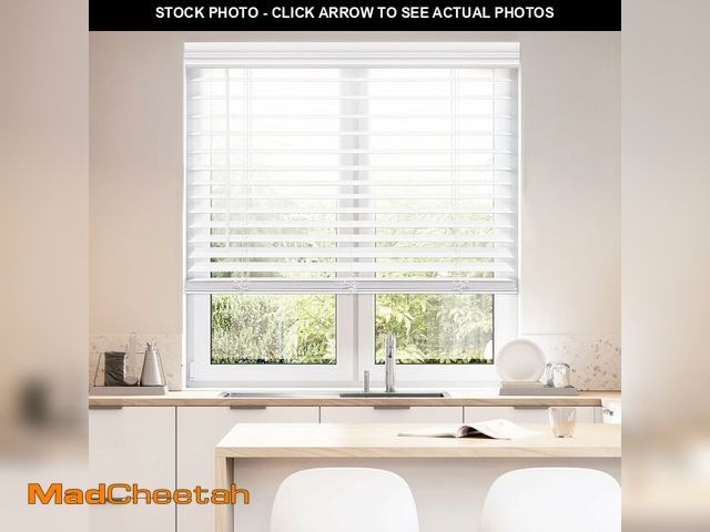 Lot 74-13733658 - DEZ FURNISHINGS Cordless 2" Faux Wood Blind, 39" W x 48" H, White - UNUSED