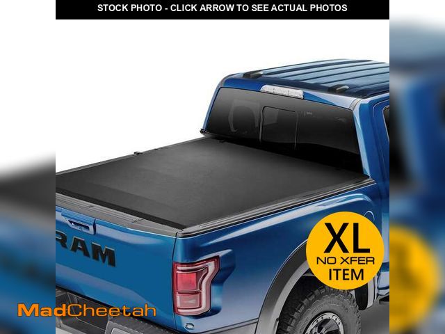 Lot 74-12586448 - VEVOR Quad-Fold Truck Bed Tonneau Cover, Compatible with 2002-2024 Dodge Ram 1500 (Inclu. Classic &a...