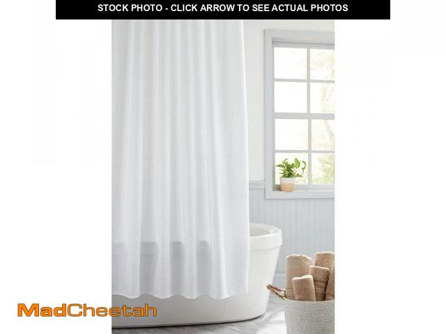 Lot 74-11895444 - Glacier Bay 71 in. x 74 in. White Fabric InstaCurtain - UNUSED