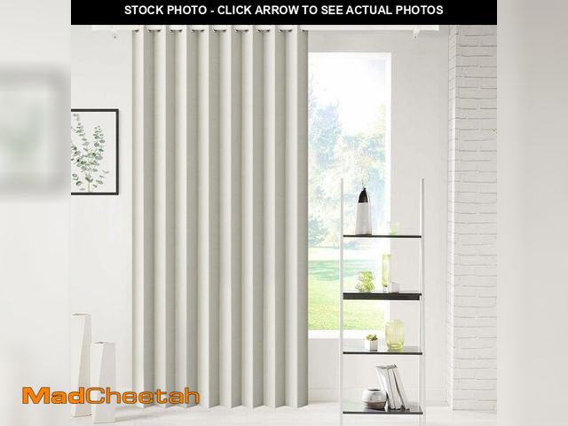 Lot 74-14209583 - HMYI Magnetic Closure Pleated Look Theater Grade 100% Blackout Grommets Door Window Curtain Panel, A...