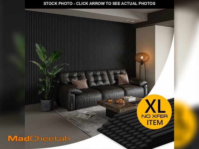 Lot 74-12820135 - Smartstandard 4 Pack 105.9" x 12.6" Wood Slat Wall Panels, Soundproof Wooden Wall Panels, Acoustic W...