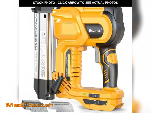 Lot 74-11975786 - Brad Nailer Cordless Stapler for DeWalt 20V Battery, 2 in 1 Electric Nail Gun/Staple Gun with 18GA N...
