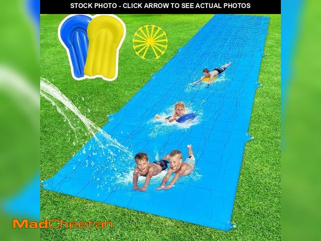 Lot 74-12331723 - Slip Water Slide, 40FT Giant Slip Water Slides for Kids Backyard, Heavy Duty Slip and Water Slide fo...