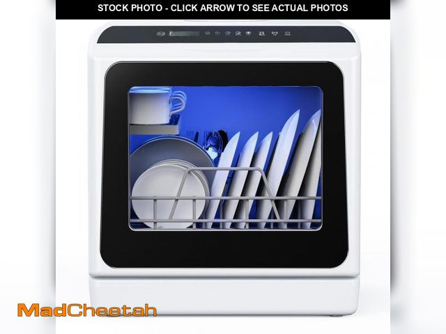 Lot 74-12145880 - SIMZLIFE 16.5 in. Countertop Dishwasher in White with 3-Cycles, 6-Modes, 4-Place Settings Capacity, ...