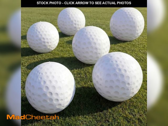 Lot 74-14477277 - JolliLudo 6 Pcs 12 Inches Golf Beach Balls Inflatable Golfing Gift Balls Party Decorations Golfers G...