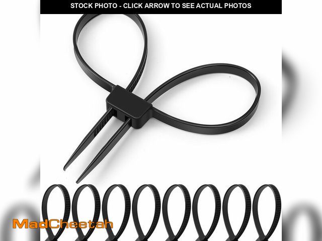 Lot 74-12609207 - Wonderjune 30 Pcs 27.5 Inch Heavy Duty Strong 250 Lbs Police Zip Tie Handcuff Nylon Cuffs Disposable...