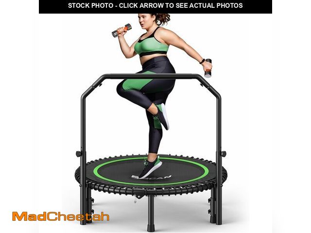 Lot 74-13709229 - BCAN 450/550LBS Mini Rebounder Trampoline for Adults with Bar, Fitness Trampoline with Bungees, Adju...