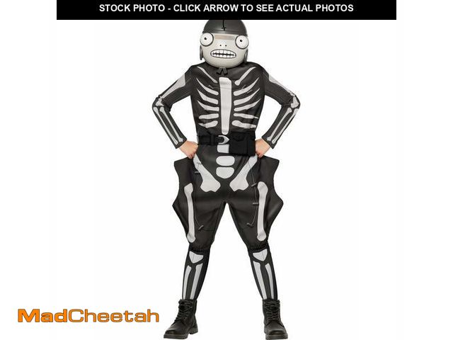 Lot 74-12887084 - Fortnite Fishskull Halloween Costume for Boys, Size Medium 8-10, by InSpirit Designs - USED