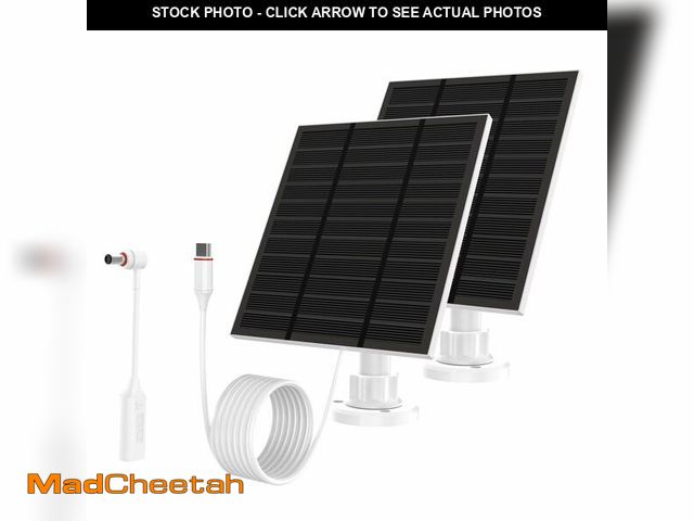 Lot 74-14052986 - Solar Panels for Camera outdoor wireless (New Generation) 5W 5V Solar Panel Charger with USB-C&amp;P...