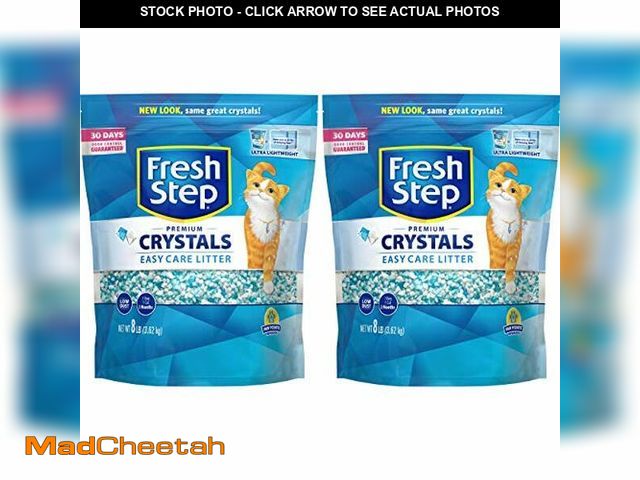 Lot 74-12633027 - Fresh Step Crystals, Premium Cat Litter, Scented, 8 Pounds, Pack of 2 (Package May Vary) - UNUSED
