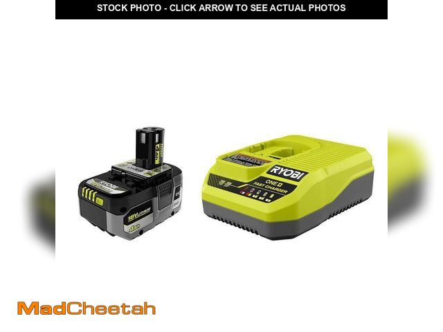 Lot 74-12796183 - RYOBI ONE+ 18V HIGH PERFORMANCE Starter Kit with 4.0 Ah Battery and Charger - USED