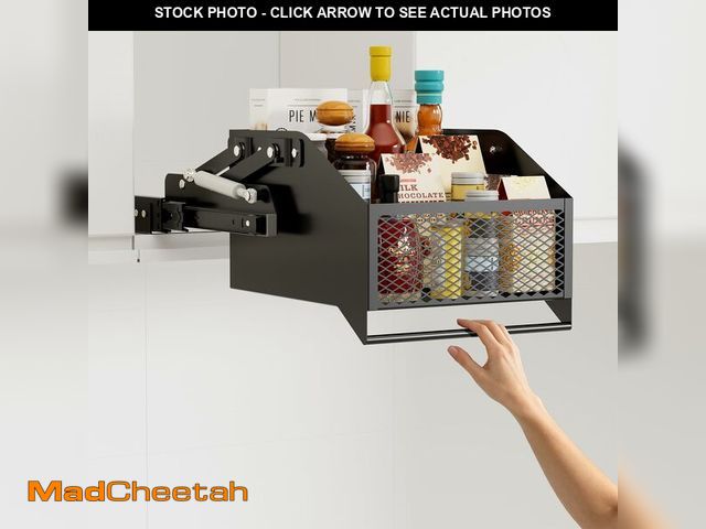 Lot 74-14268314 - HOUSE AGAIN Pull-Down Cabinet Organizer for High/Deep Cabinets, Drop Down Spice Rack, 12.6" Out &amp...