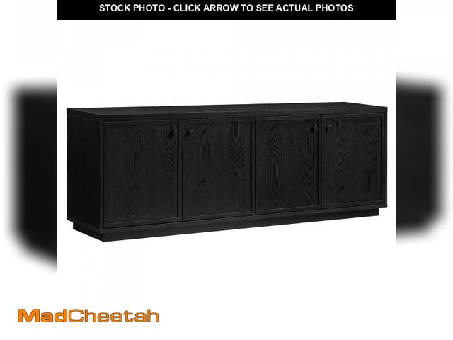 Lot 74-12207225 - Henn&amp;Hart Ormond TV Stand, 70" Wide, Black - UNUSED