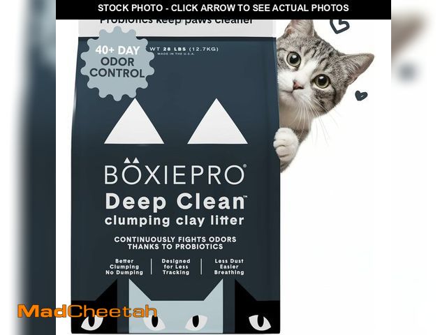 Lot 74-14581701 - Boxie Probiotic Cat Litter, 40 Day Control, Clumping Clay Kitty Litter, Odor Eliminating Probiotics,...