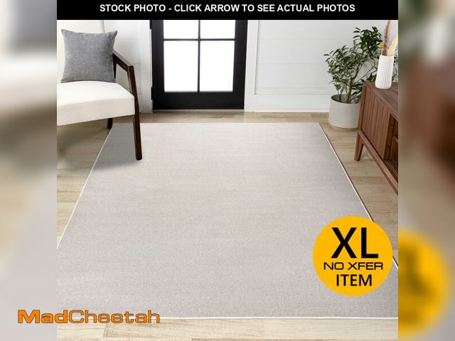 Lot 74-12572223 - JONATHAN Y Haze Solid Low-Pile Cream Indoor Area Rug 10x14, Coastal,Bohemian,Minimalist,Classic, Eas...