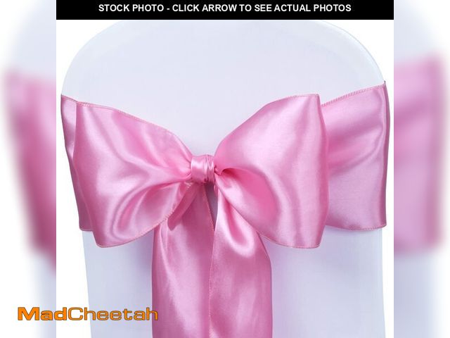 Lot 74-14206396 - Babenest Satin Chair Sashes Ties Upgraded 30 pcs Chair Ribbons Bows for Wedding Banquet Party Easter...